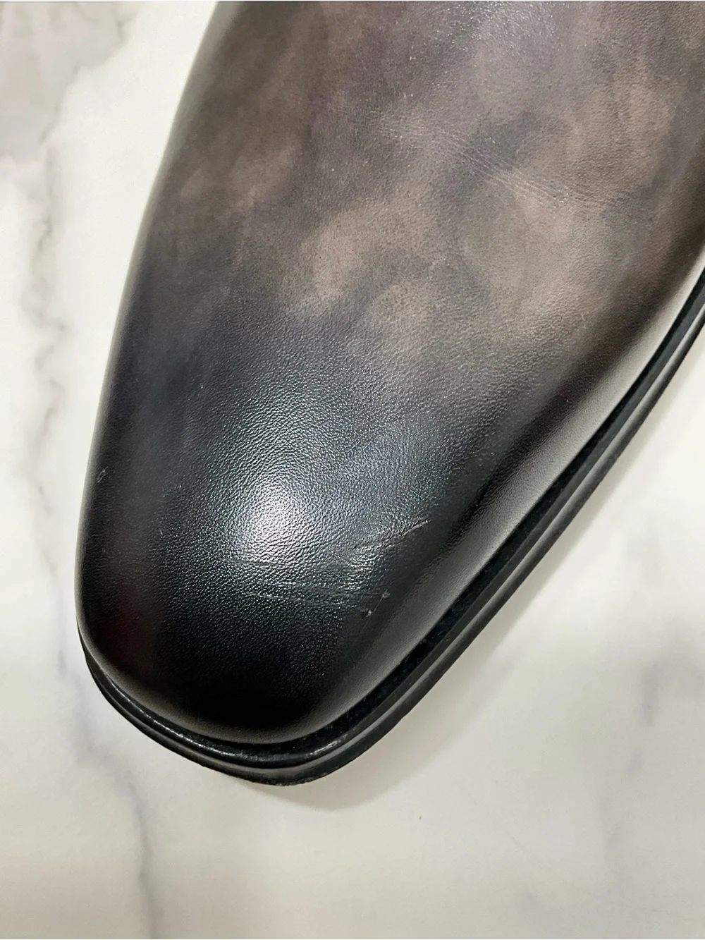 MAGNANNI Marco II Single Monk Strap Burnished Leather Dress Shoes 10.5 $425